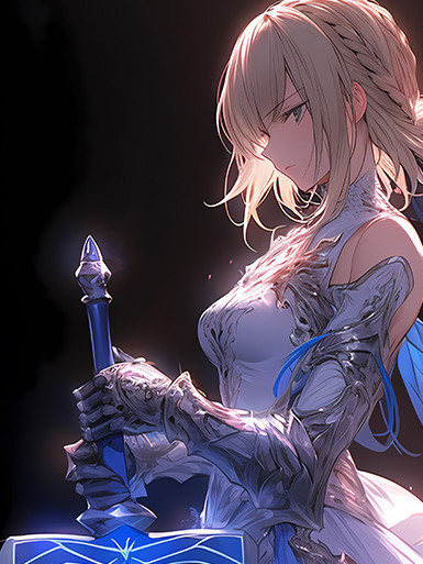 巴洛克《婚紗saber》Fate/stay night吾王裝飾畫冰箱貼 