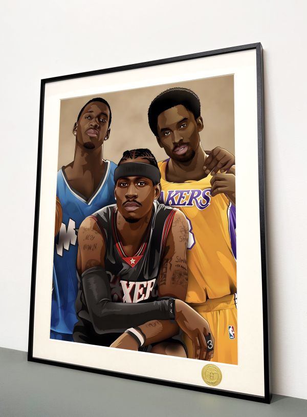 H2工作室 《你曾是少年》NBA科比麥迪艾弗森裝飾畫 
