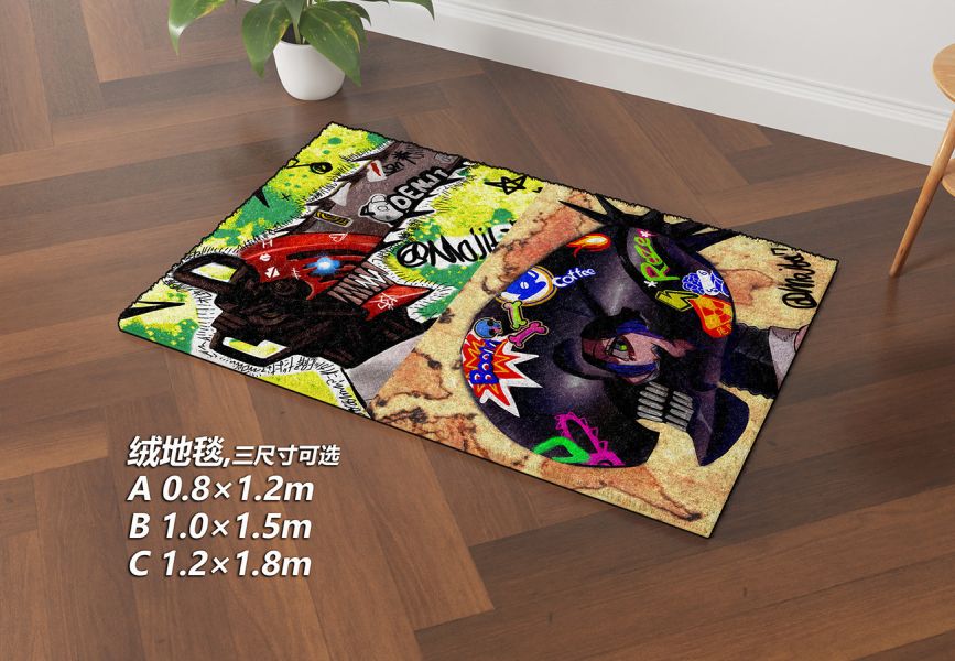 千鳥社《塗鴉鏈鋸人》電次蕾塞炸彈惡魔午睡毯地毯裝飾畫 