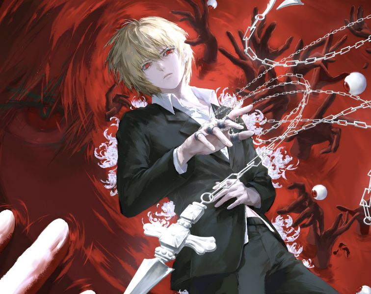 H2工作室《西裝酷拉皮卡》全職獵人小杰奇犽雷歐力裝飾畫 