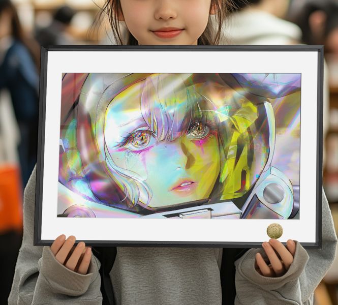 皇呱《賽博浪客露西》神秘的網絡黑客裝飾畫 