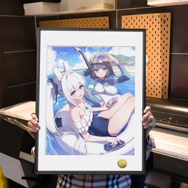 皇呱 《兔子小隊》蔚藍檔案夏日海邊月雪宮子、空井咲裝飾畫 