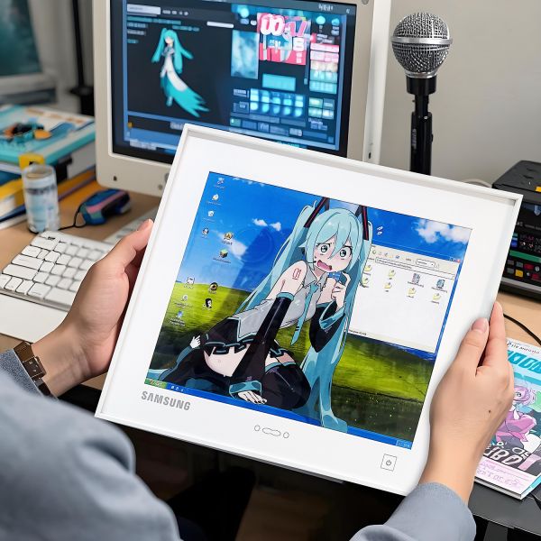 千鳥社 《初音顯示器》初音未來公主殿下復古桌寵擺臺裝飾畫 