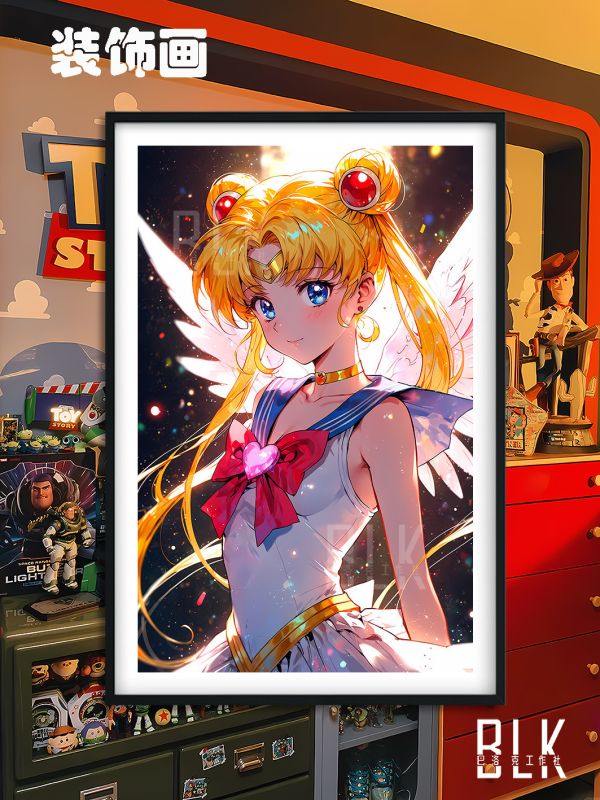 巴洛克 《閃光美少女》戰士水兵月月野兔Sailor Moon裝飾畫 