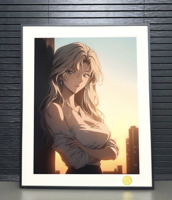H2工作室 《黃昏貝姐》名偵探柯南貝爾摩德苦艾酒裝飾畫 