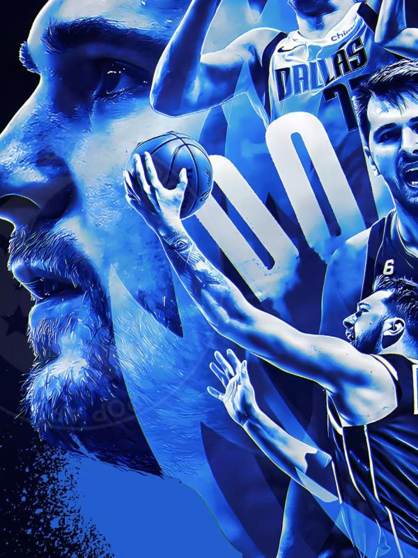 星空《盧卡東契奇》NBA獨行俠洛杉磯湖人裝飾畫 