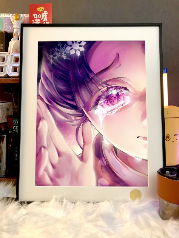 星空《戀雪版》《猗窩座版》Akaza鬼滅之刃無限城篇裝飾畫 