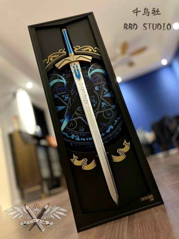 千鳥社 《誓約勝利之劍》saber吾王Fate命運之夜EX咖喱棒收藏限量展示相框 