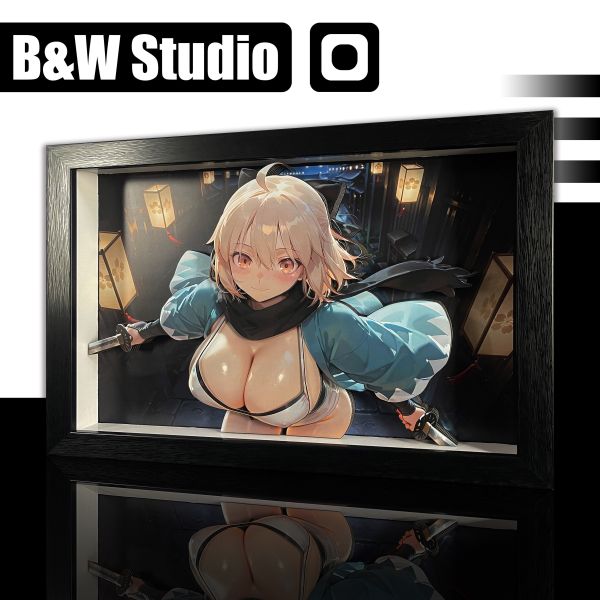 黑白畫映B&W Studio 組合立體裝飾畫 第一彈 沖田總司 