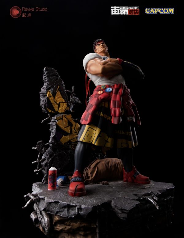 正版授權 Revive Studio 起點 《街霸對決》潮流系列第一款 隆 雕像 