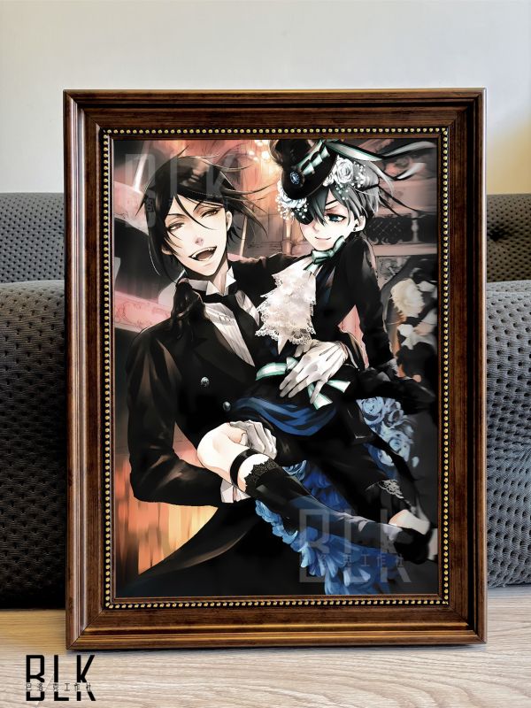 巴洛克 黑執事Black Butler塞巴斯蒂安夏爾384復古裝飾畫 