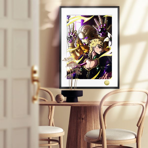 皇呱《5代jojo》JOJO的奇妙冒險喬魯諾·喬巴拿黃金體驗裝飾畫 