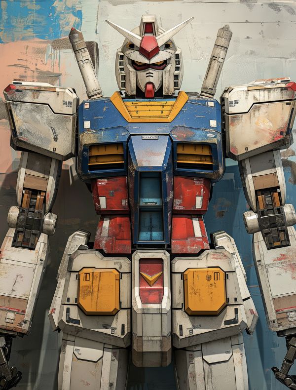 H2工作室《塗鴉高達》機動戰士高達敢達RX-78裝飾畫 