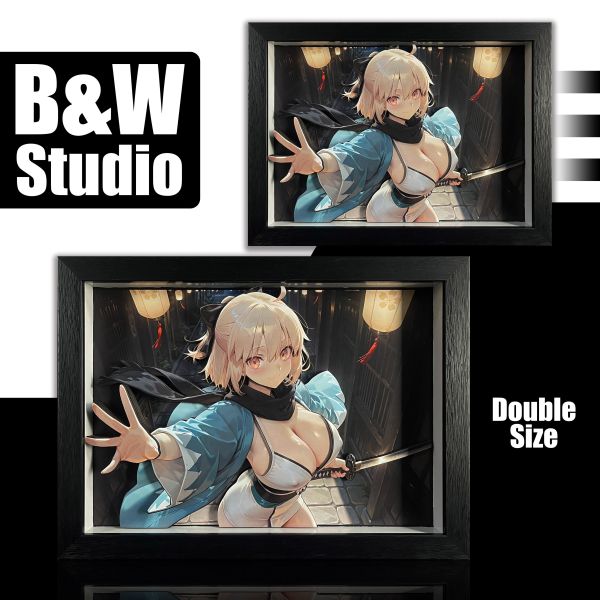 黑白畫映B&W Studio 組合立體裝飾畫 第一彈 沖田總司 