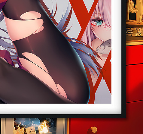 巴洛克《黑絲零二》Zero Two國家隊裝飾畫冰箱貼 