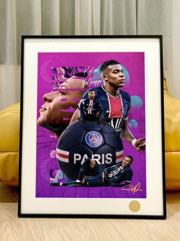 星空《姆巴佩》基利安Mbappé皇馬球星裝飾畫 