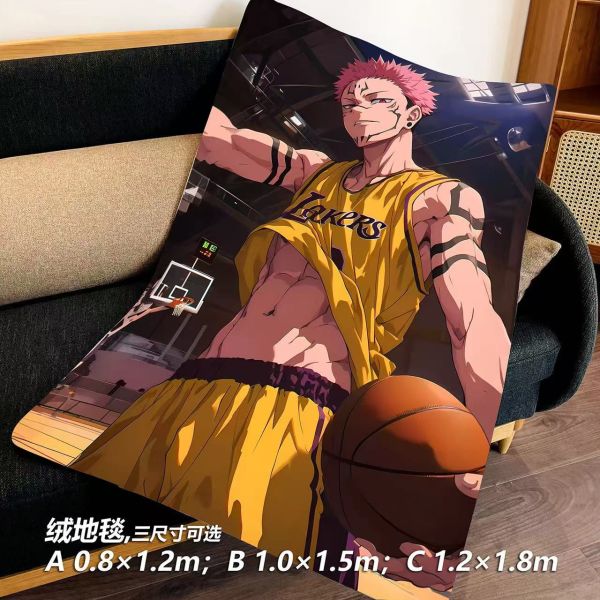 千鳥社 《湖人 五條悟&兩面宿儺》湖人隊咒術回戰NBA午睡毯地毯裝飾畫 