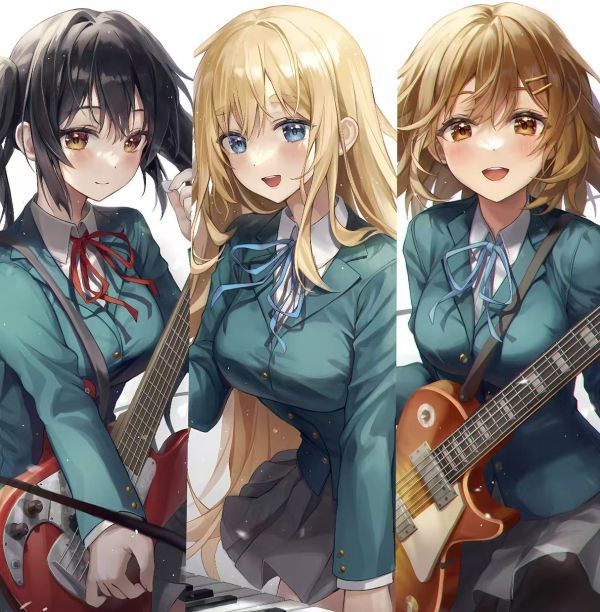 H2工作室 《輕音少女》K-ON!!平澤唯秋山澪田井中律裝飾畫 