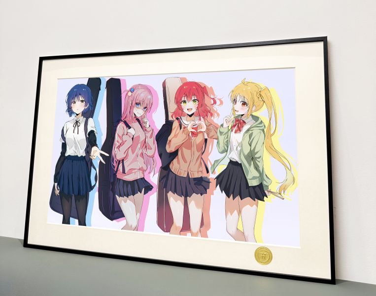 H2工作室 《孤獨搖滾》後藤獨山田涼伊地知虹夏喜多鬱代裝飾畫 