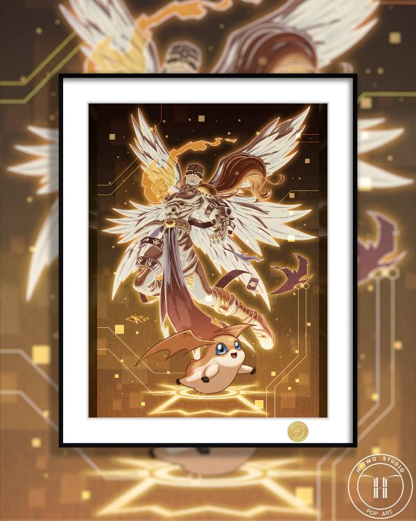 H2工作室《天使獸》巴達獸數碼寶貝大冒險裝飾畫 