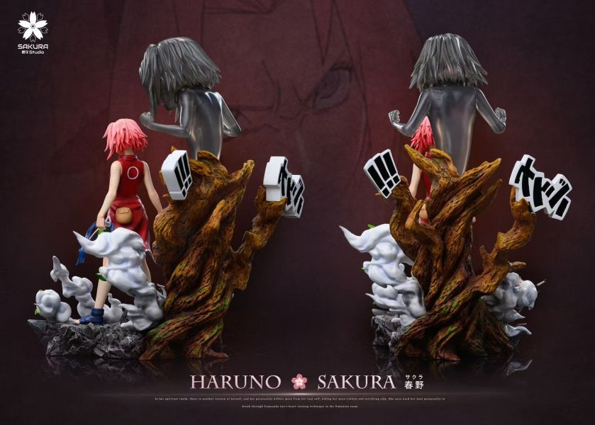 櫻花 studio 火影輕雕像共鳴系列第十二彈春野櫻&第十三彈犬塚牙 