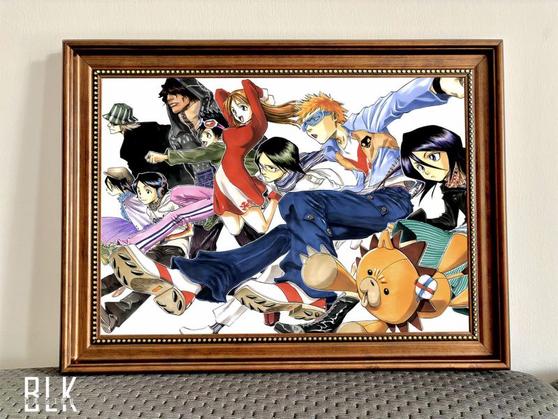 巴洛克 死神現世篇一護露琪亞茶渡織姬裝飾畫/冰箱貼 