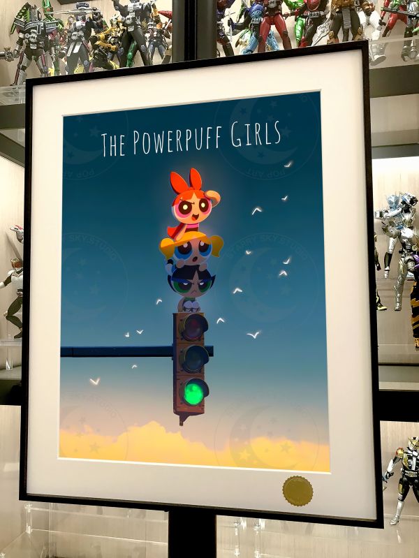 星空《飛天小女警》The Powerpuff Girls花花泡泡毛毛裝飾畫 