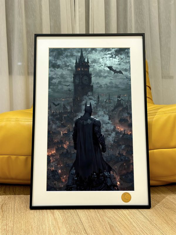 星空 《黑暗騎士》蝙蝠俠batman阿卡姆哥譚市動漫裝飾畫 