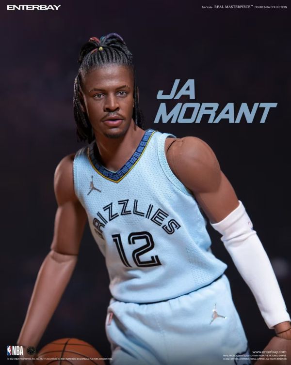 正版授權 Enterbay Real Masterpiece NBA系列 賈·莫蘭特 蠟像級人偶 