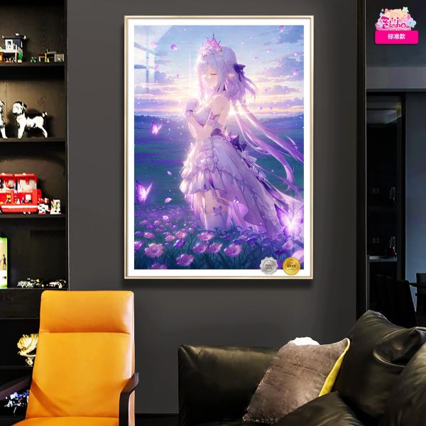 阿喵畫社 花海遐蝶高清裝飾畫 