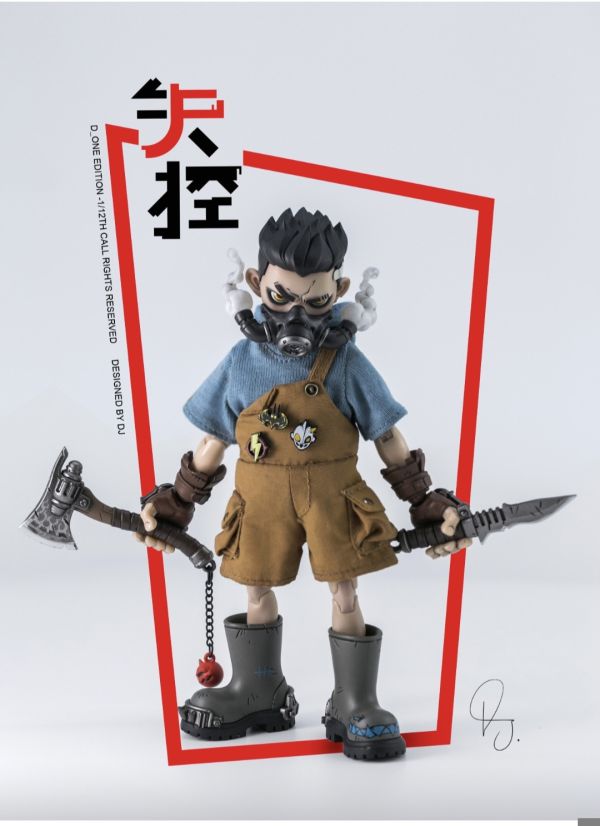 正版授權 D_ONE STUDIO RAGE-ZBOYS系列-牙仔 1/12可動人偶 日常版 