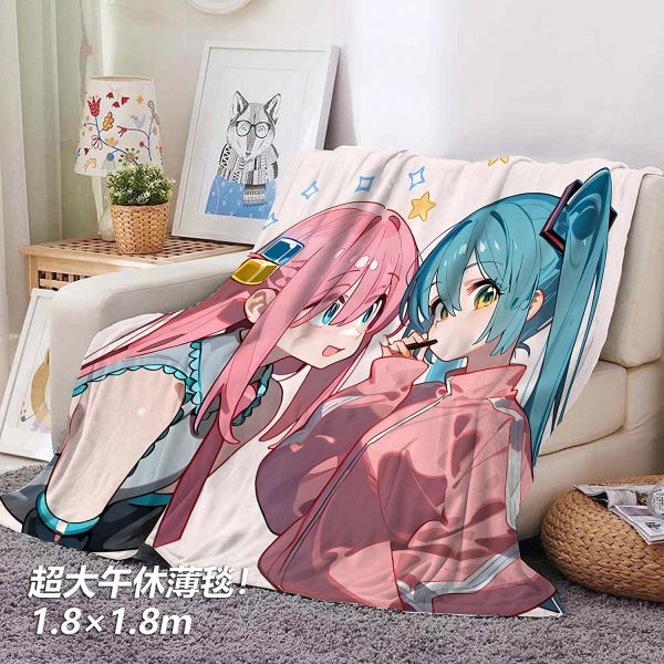 千鳥社 《初音和波奇》孤獨搖滾公主殿下午睡毯地毯裝飾畫 