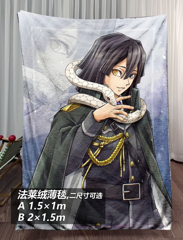 千鳥社《軍裝小芭內》鬼滅之刃無限城蛇柱午睡毯地毯裝飾畫 
