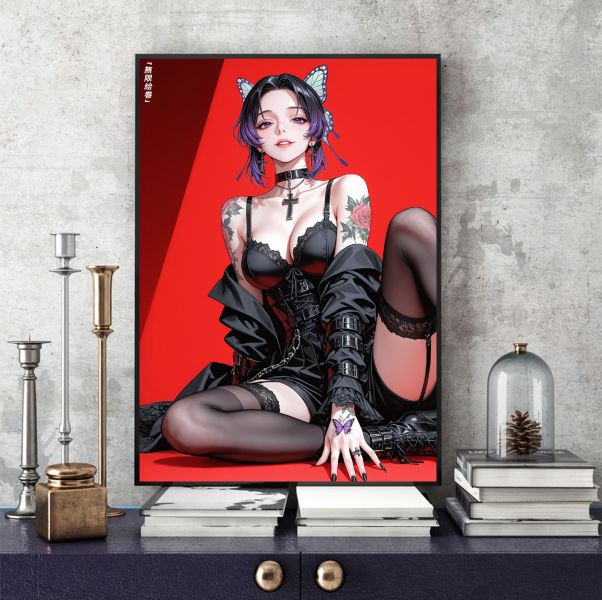 無限繪卷 《蝴蝶忍-蟲之呼吸》黑色制服魅惑系列 裝飾畫 