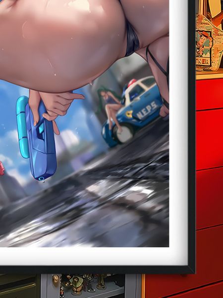 巴洛克《水槍絕區零》裝飾畫冰箱貼 