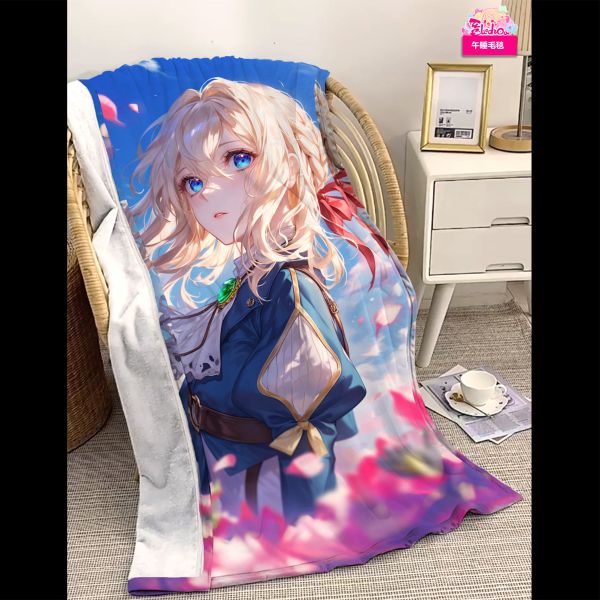 阿喵畫社 花海回眸薇爾莉特高清裝飾畫 