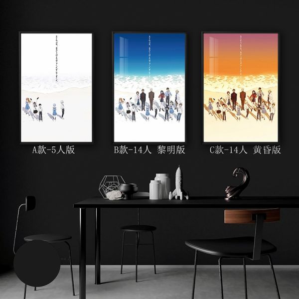 千鳥社 《EVA劇場版海報 三版本》新世紀福音戰士海報裝飾畫 