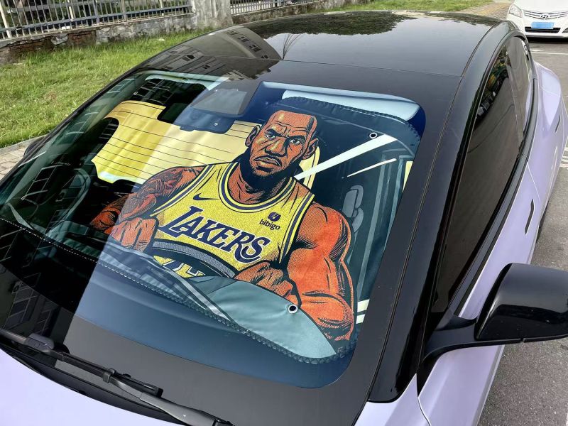 千鳥社 《汽車前擋遮陽-詹姆斯和庫裏》NBA湖人隊勇士隊 