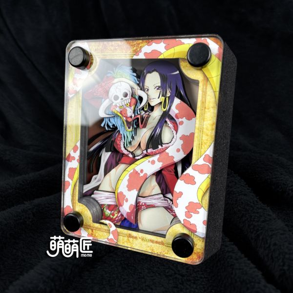萌萌匠 Onepiece海賊王女帝波雅漢庫克薩羅梅立體亞克力磚擺臺 