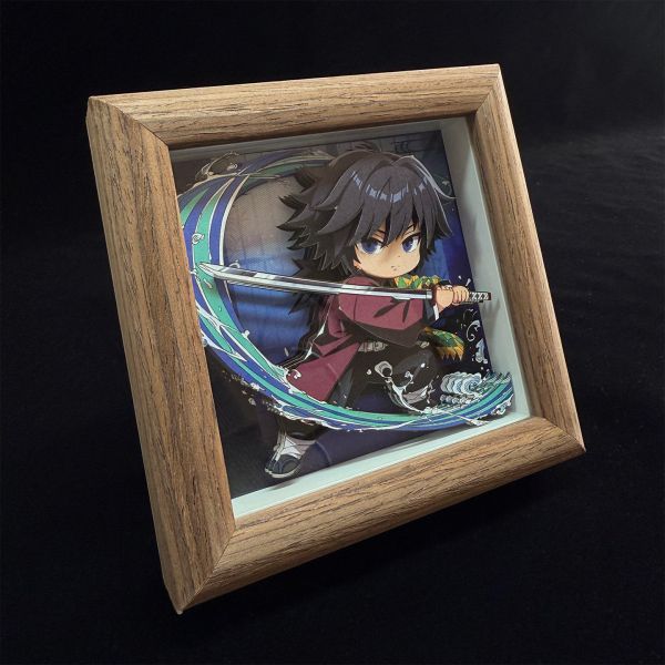 凹凸PANDA 鬼滅之刃無限城篇 A款富岡義勇立體掛畫擺臺 