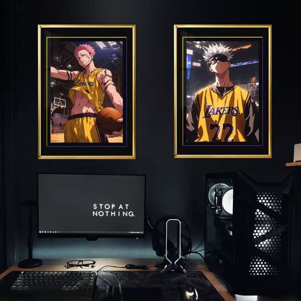 千鳥社 《湖人 五條悟&兩面宿儺》湖人隊咒術回戰NBA午睡毯地毯裝飾畫 