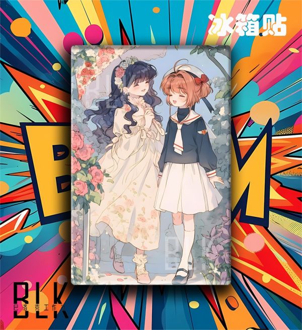 巴洛克 春日知櫻魔卡少女木之本櫻知世裝飾畫/冰箱貼 