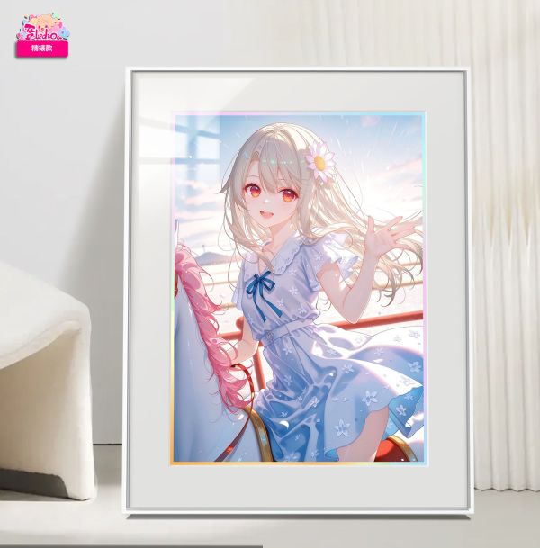 阿喵畫社 Fate 彩虹馬伊莉雅精裱畫 