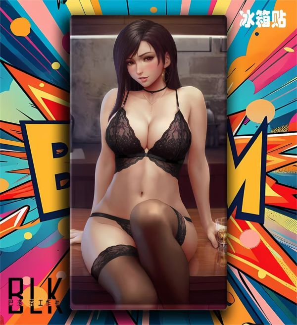 巴洛克 迷離蒂法最終幻想tifa裝飾畫/冰箱貼 