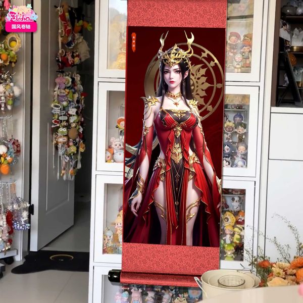 阿喵畫社 美杜莎卷軸畫 