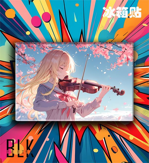 巴洛克 四月是你的謊言宮園薰裝飾畫/亞克力冰箱貼 