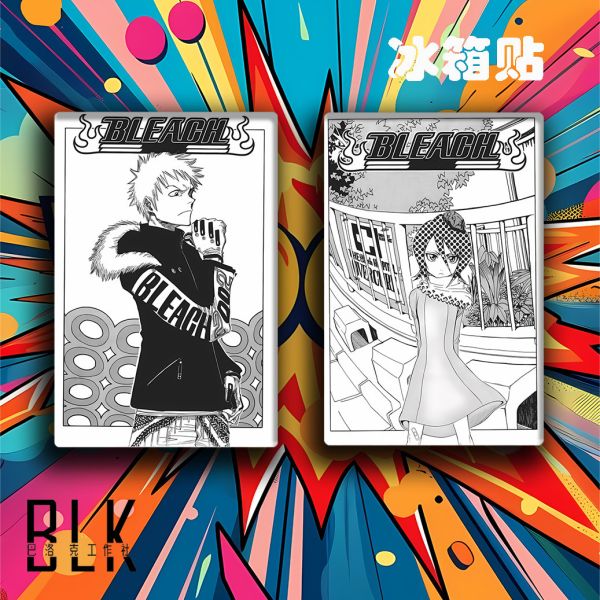 巴洛克 死神現世篇一護露琪亞茶渡織姬裝飾畫/冰箱貼 