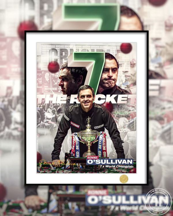 H2工作室 《奧沙利文》斯諾克火箭羅尼奧沙利文75三傑裝飾畫 
