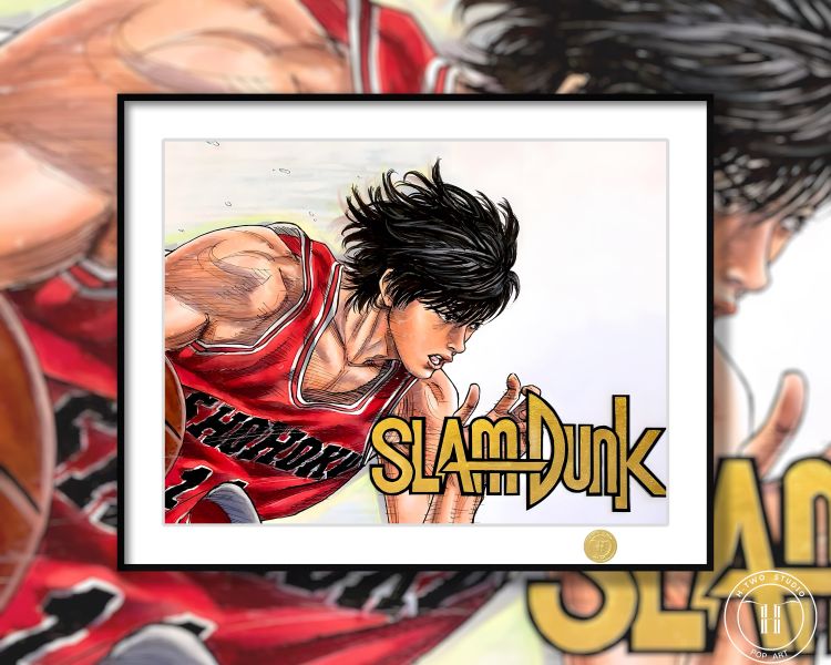H2工作室 《流川楓》灌籃高手湘北隊櫻木三井裝飾畫 
