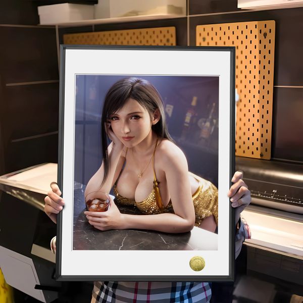 皇呱《酒吧女郎蒂法》最終幻想VII女神蒂法·洛克哈特裝飾畫 